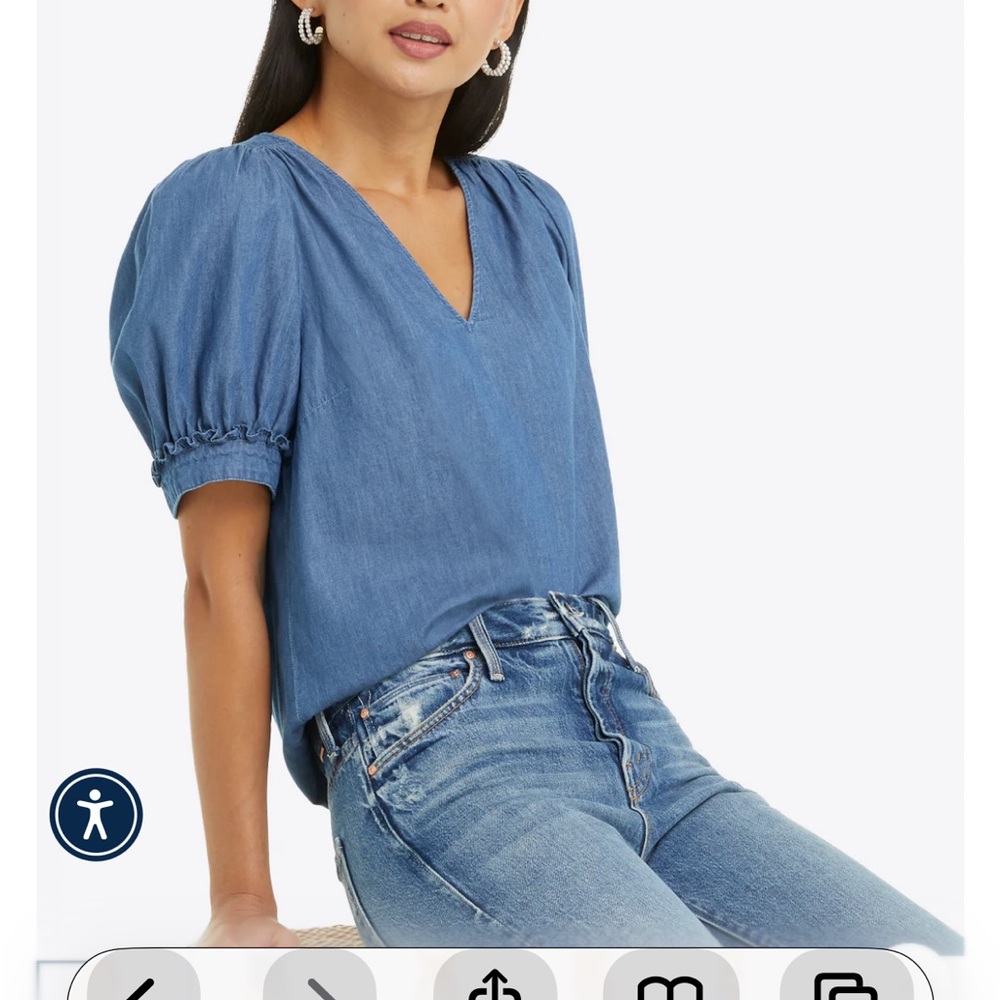 Draper James cotton denim looking shirt.